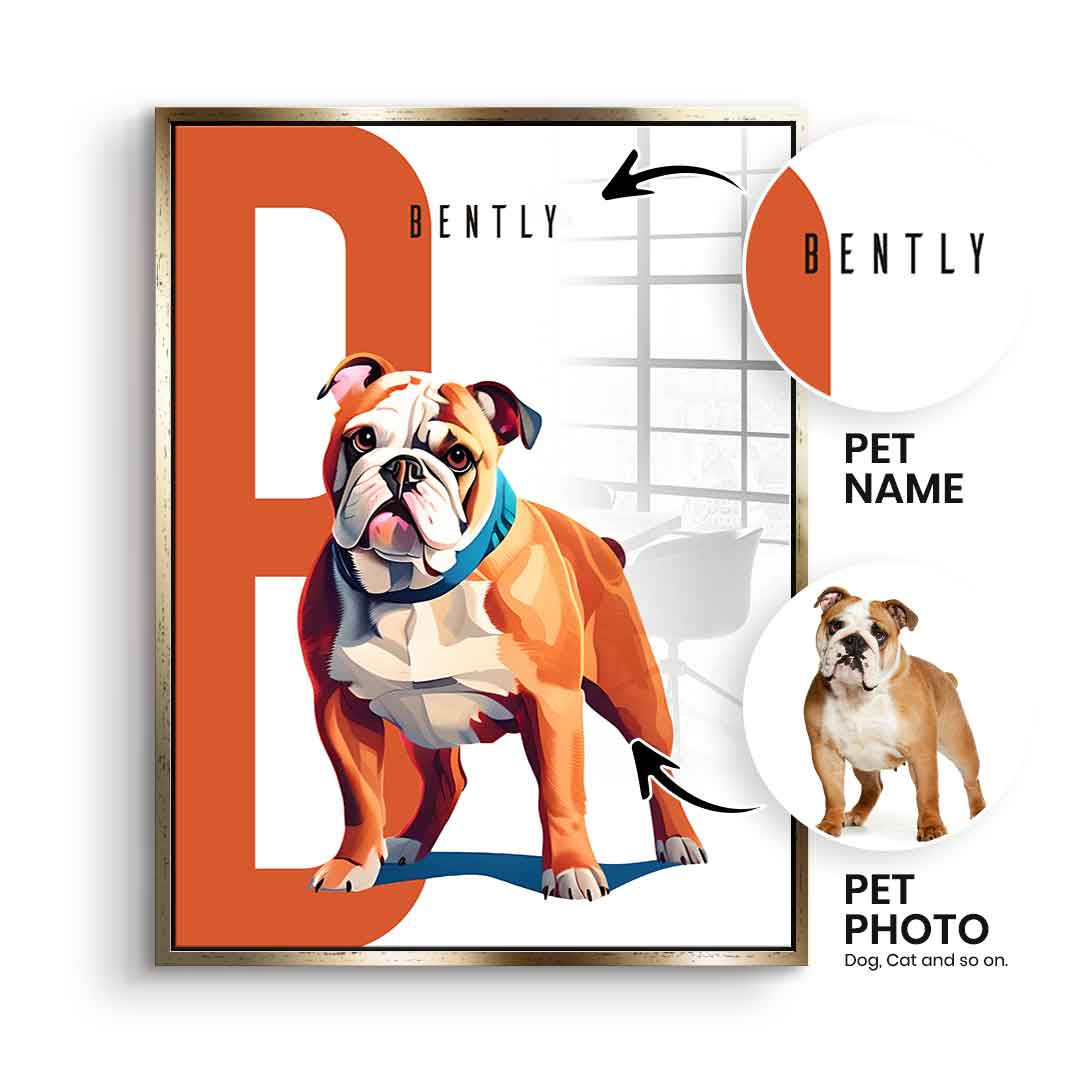 Pet Initial customizable - Acrylic glass