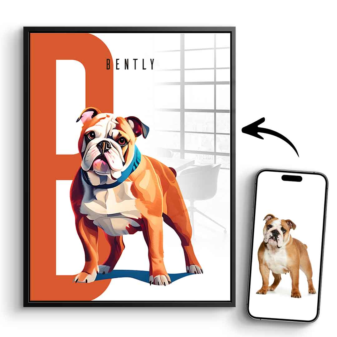 Pet Initial personalizable - acrylic glass