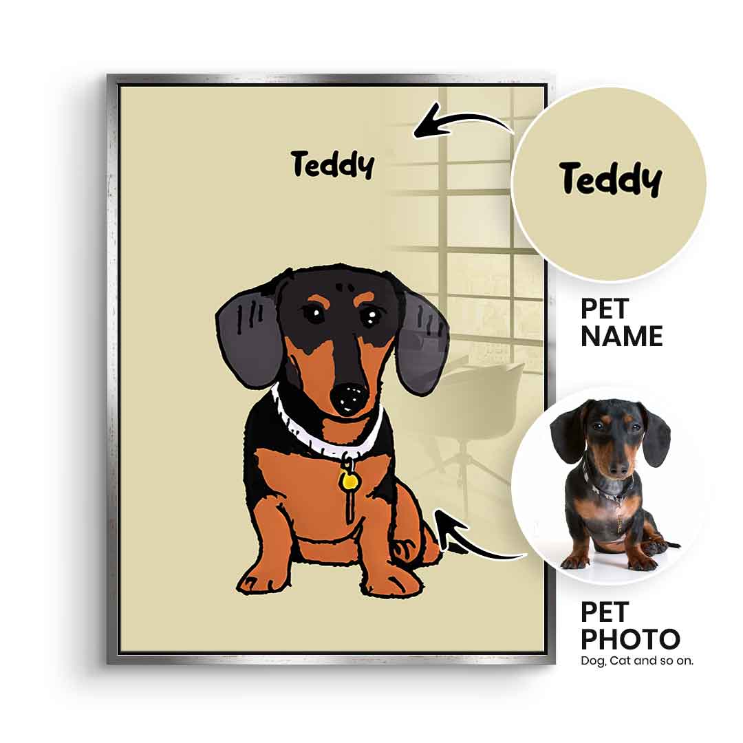 Pet Minimalistic Personalisierbar - Acrylglas