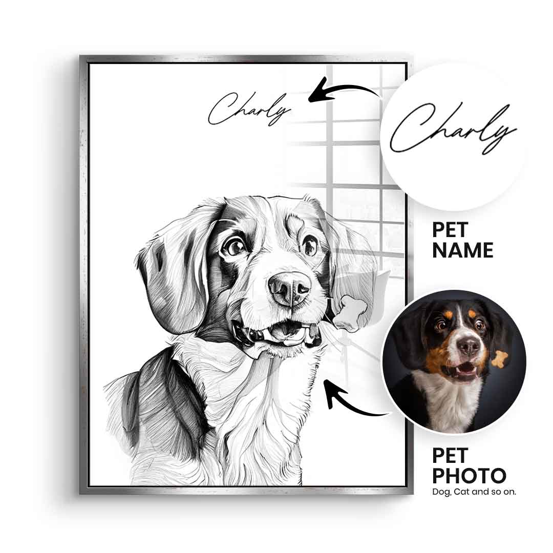 Pet Sketch Personalizable - Acrylic Glass