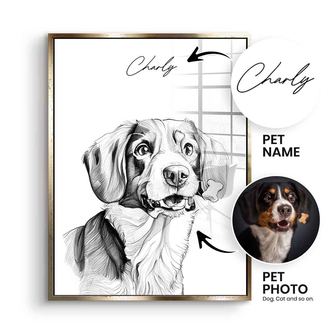 Pet Sketch Personalizable - Acrylic Glass