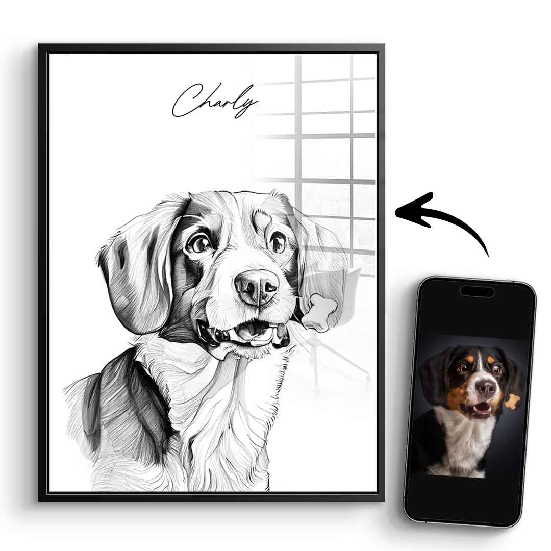 Pet Sketch personalizable - acrylic glass