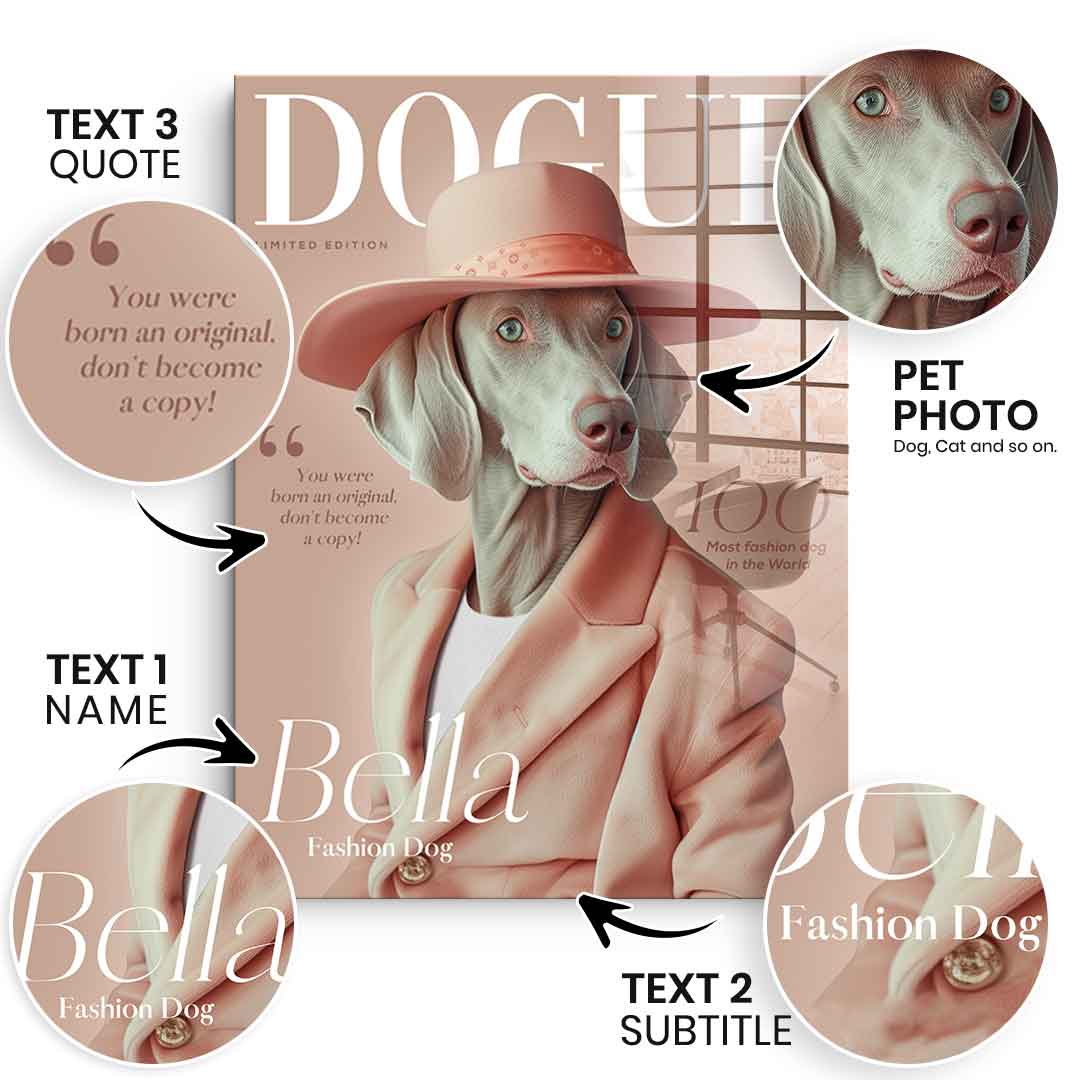 Customizable Dogue - Acrylic glass