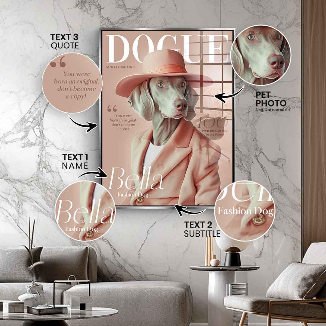 Dogue personalisierbar - Acrylglas