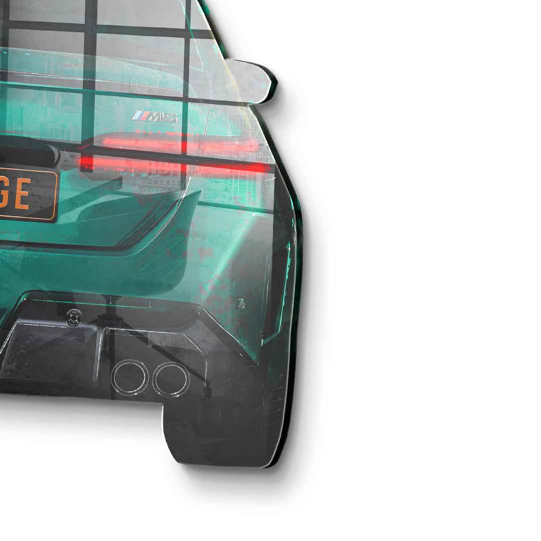 Wandskulptur BMW M5 Backside - Acrylglas