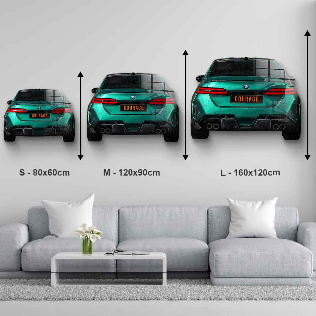 Wall sculpture BMW M5 Backside - acrylic glass