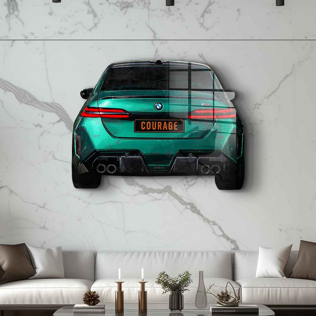 Wandskulptur BMW M5 Backside - Acrylglas