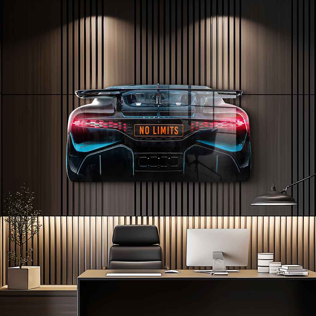 Wandskulptur Bugatti Backside - Acrylglas