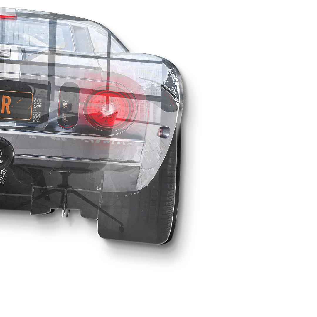 Wandskulptur Ford GT Backside - Acrylglas