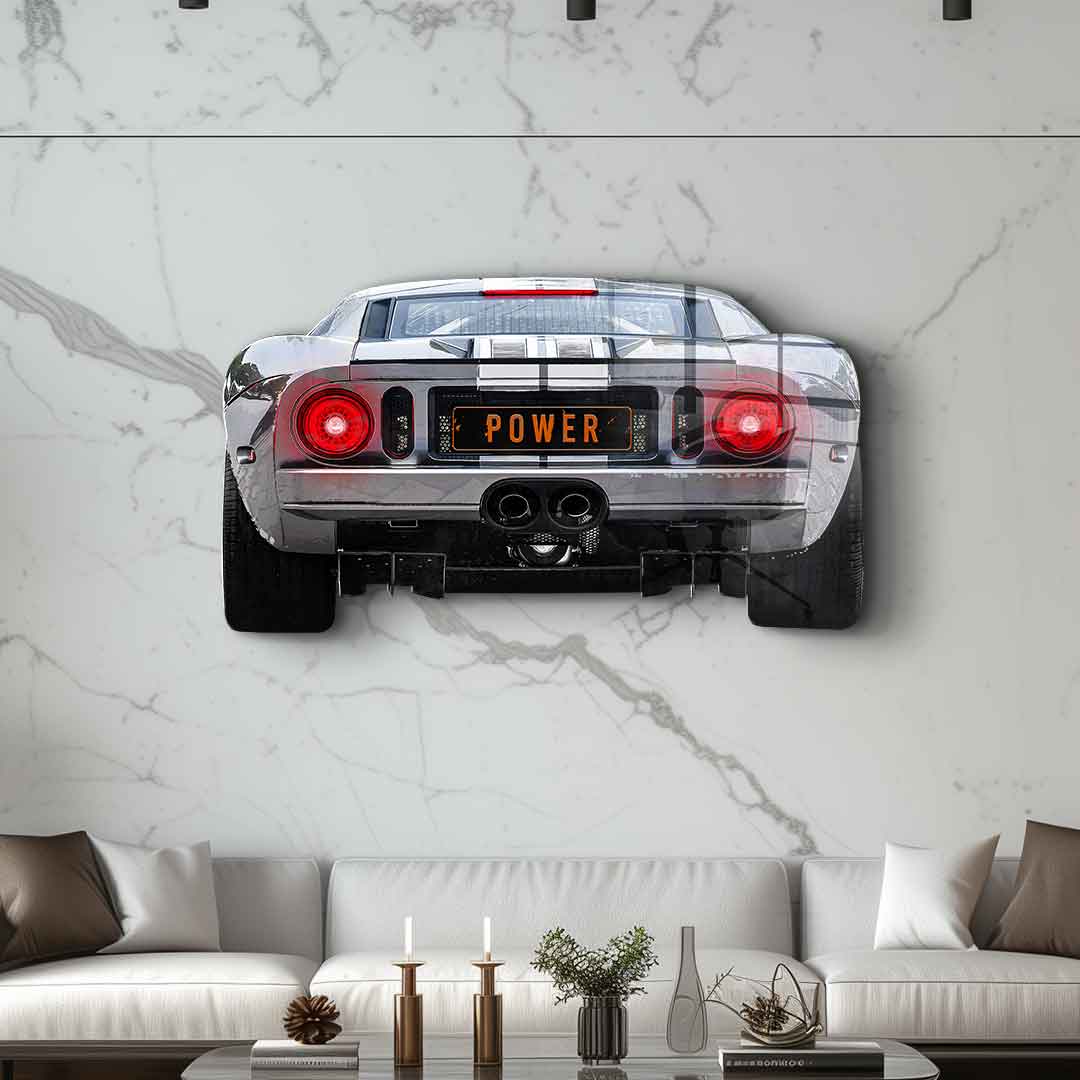 Wall sculpture Ford GT Backside - acrylic glass