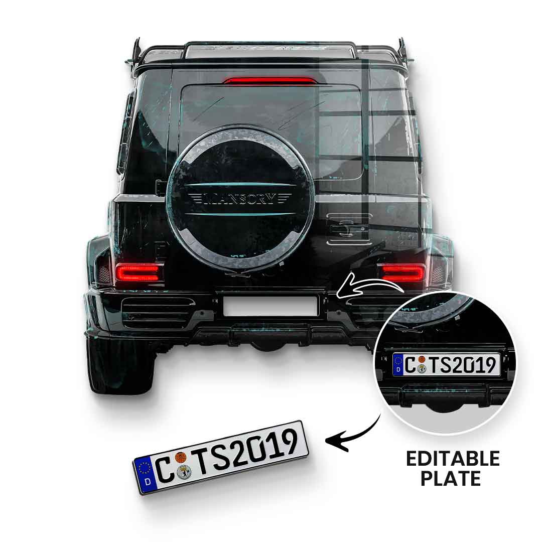 Wall sculpture G-Wagon Backside - acrylic glass - customizable