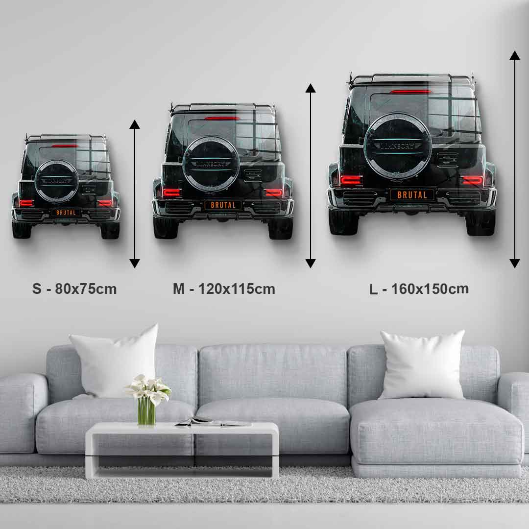 Wandskulptur G-Wagon Backside - Acrylglas
