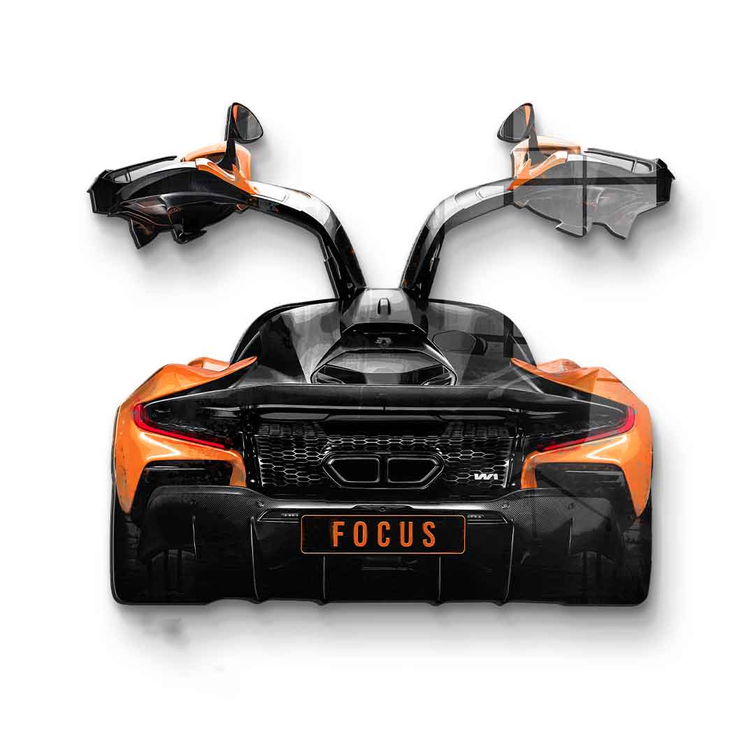 Wall sculpture Mclaren Backside - acrylic glass