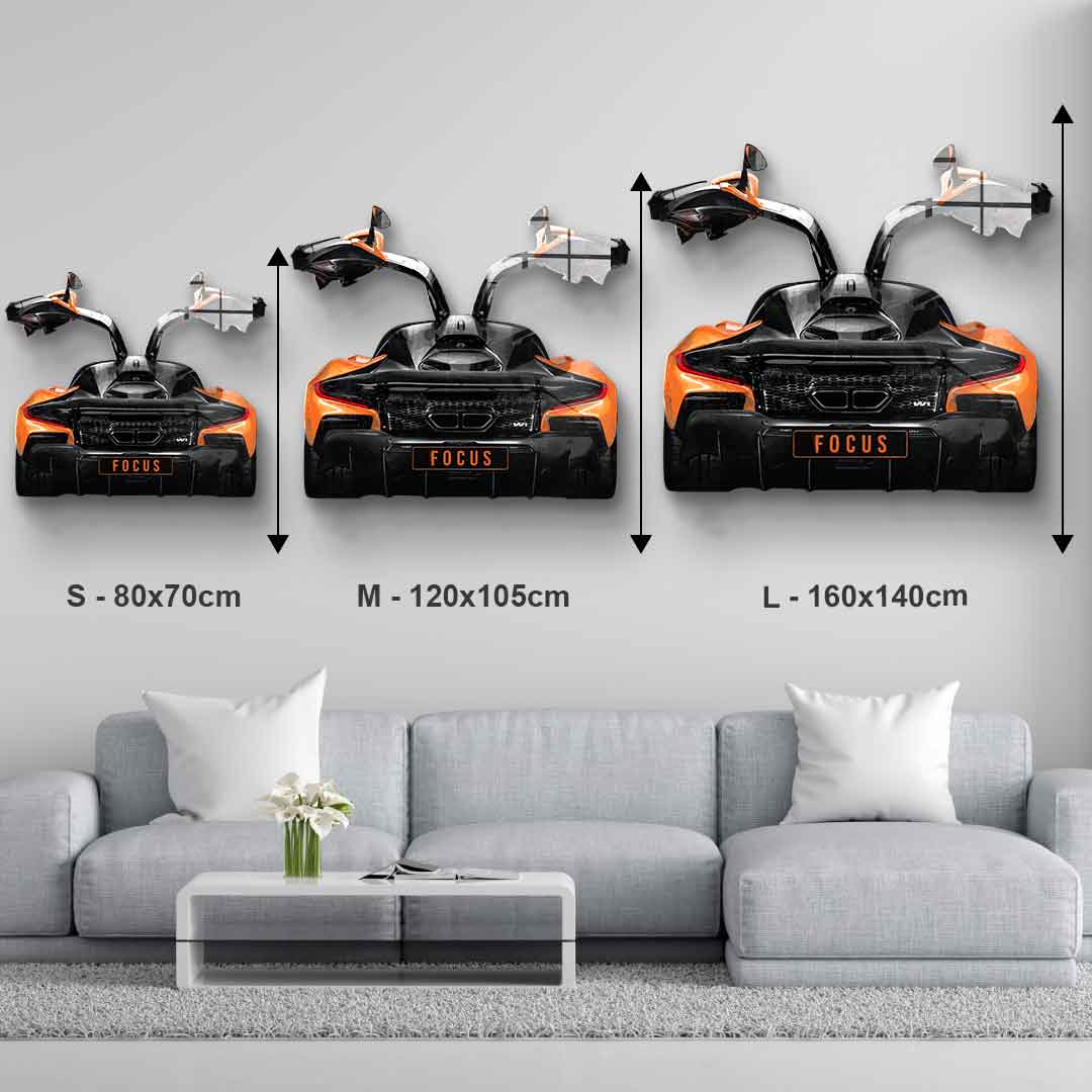 Wall sculpture McLaren Backside - Acrylic glass