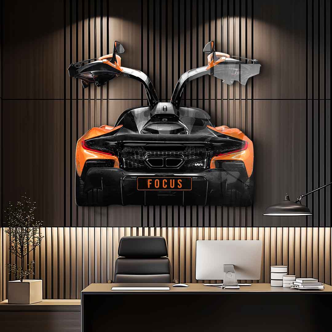 Wall sculpture Mclaren Backside - acrylic glass