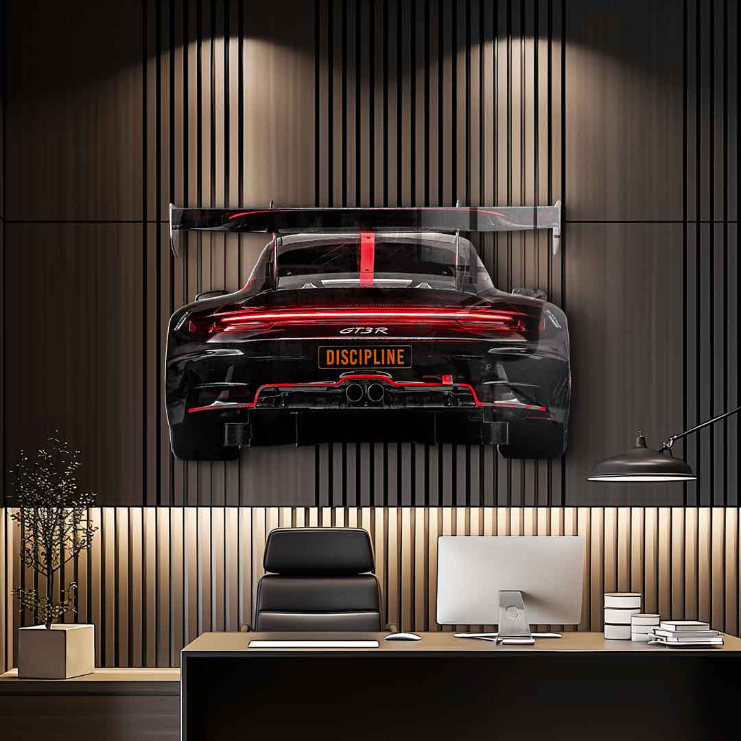 Wall sculpture Porsche Backside - Acrylic glass