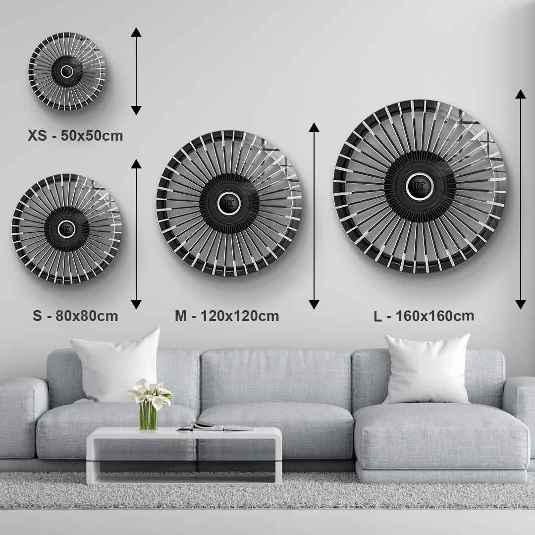 Wandskulptur Wheel 3 - Acrylglas
