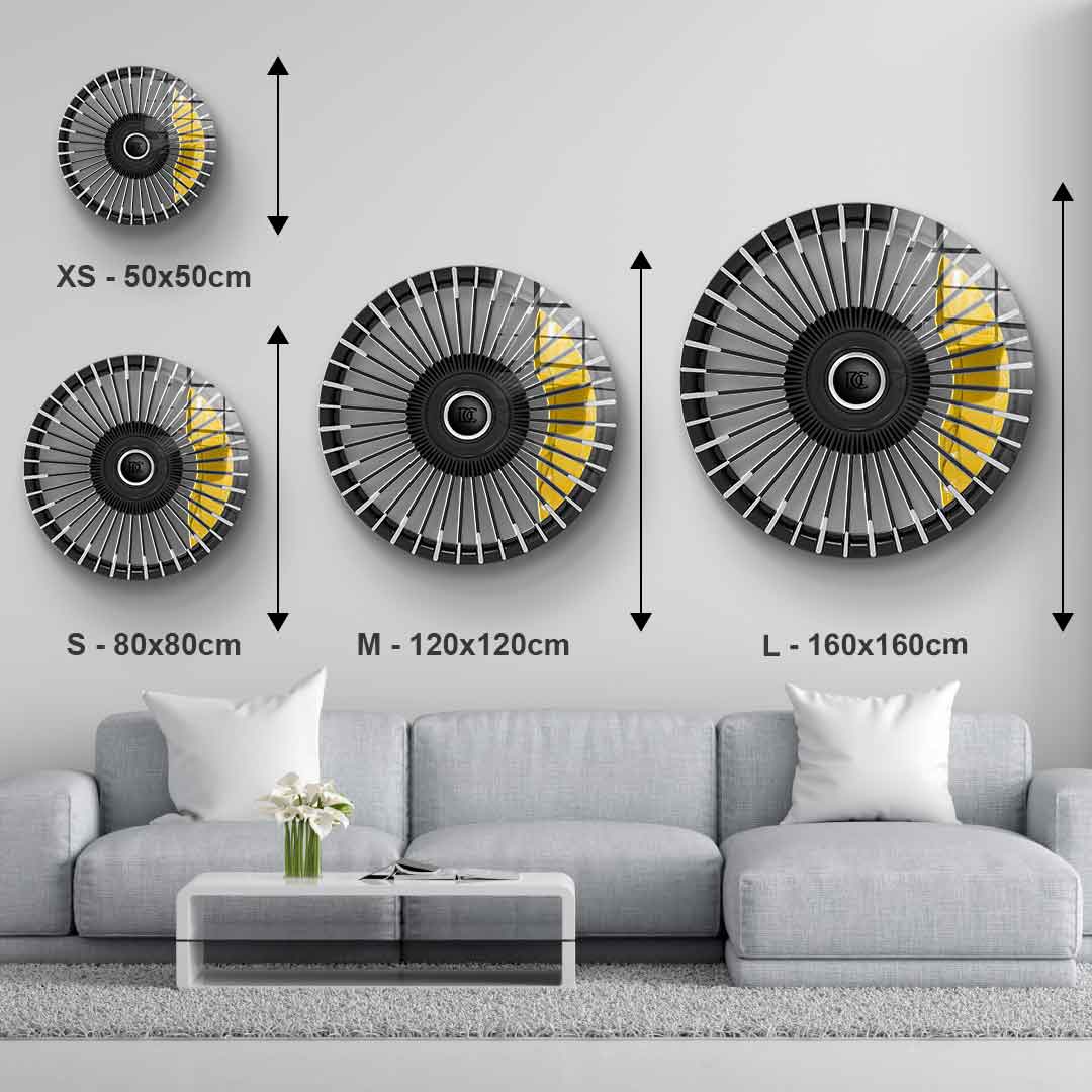 Wall sculpture Wheel 3 - Acrylic glass