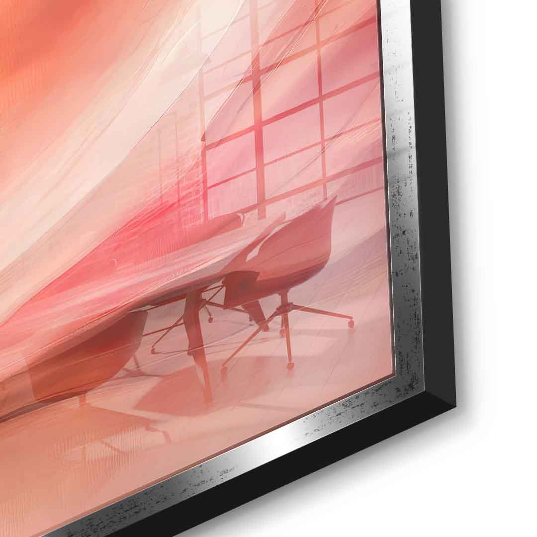 Waves of Peach and Pink - acrylic glass