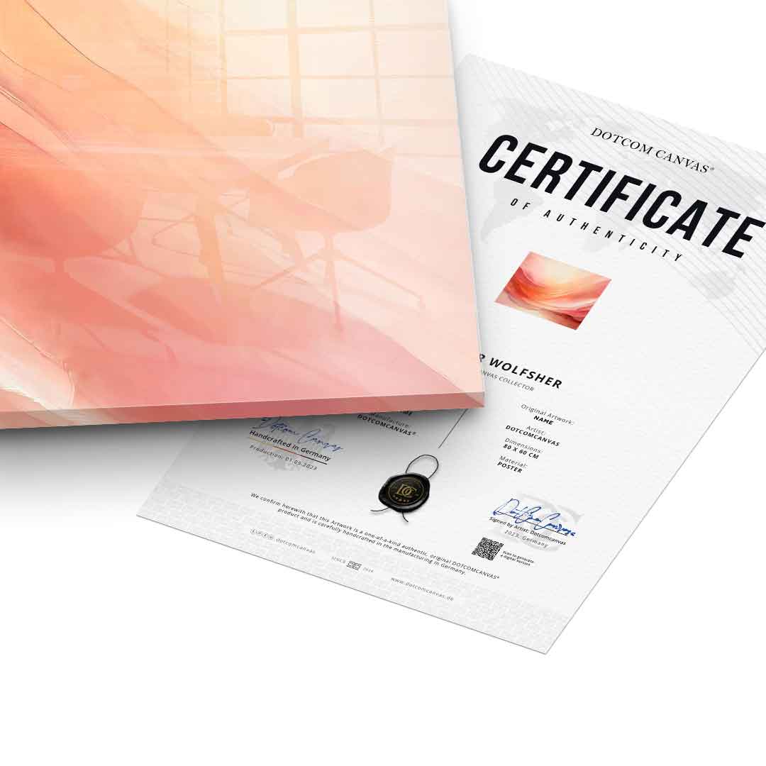 Waves of Peach and Pink - acrylic glass