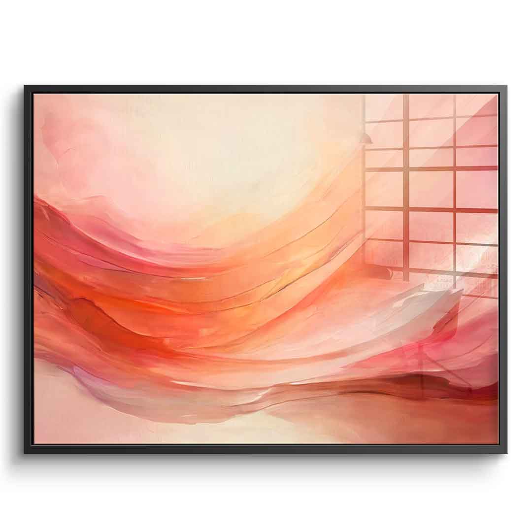 Waves of Peach and Pink - acrylic glass