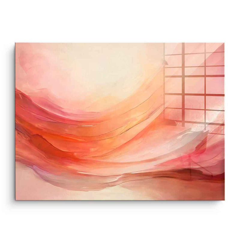 Waves of Peach and Pink - Acrylglas