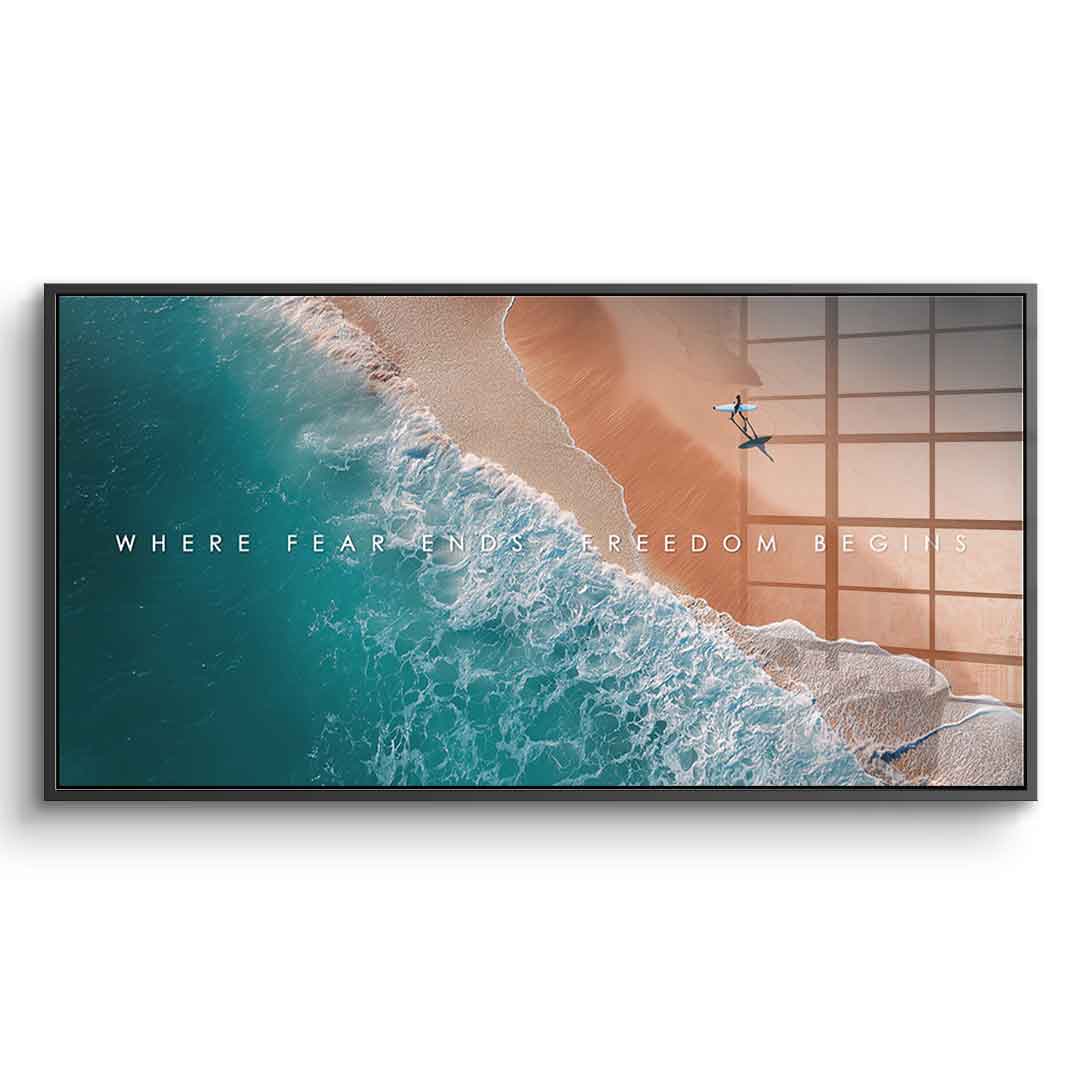 Freedom Begins - Acrylglas