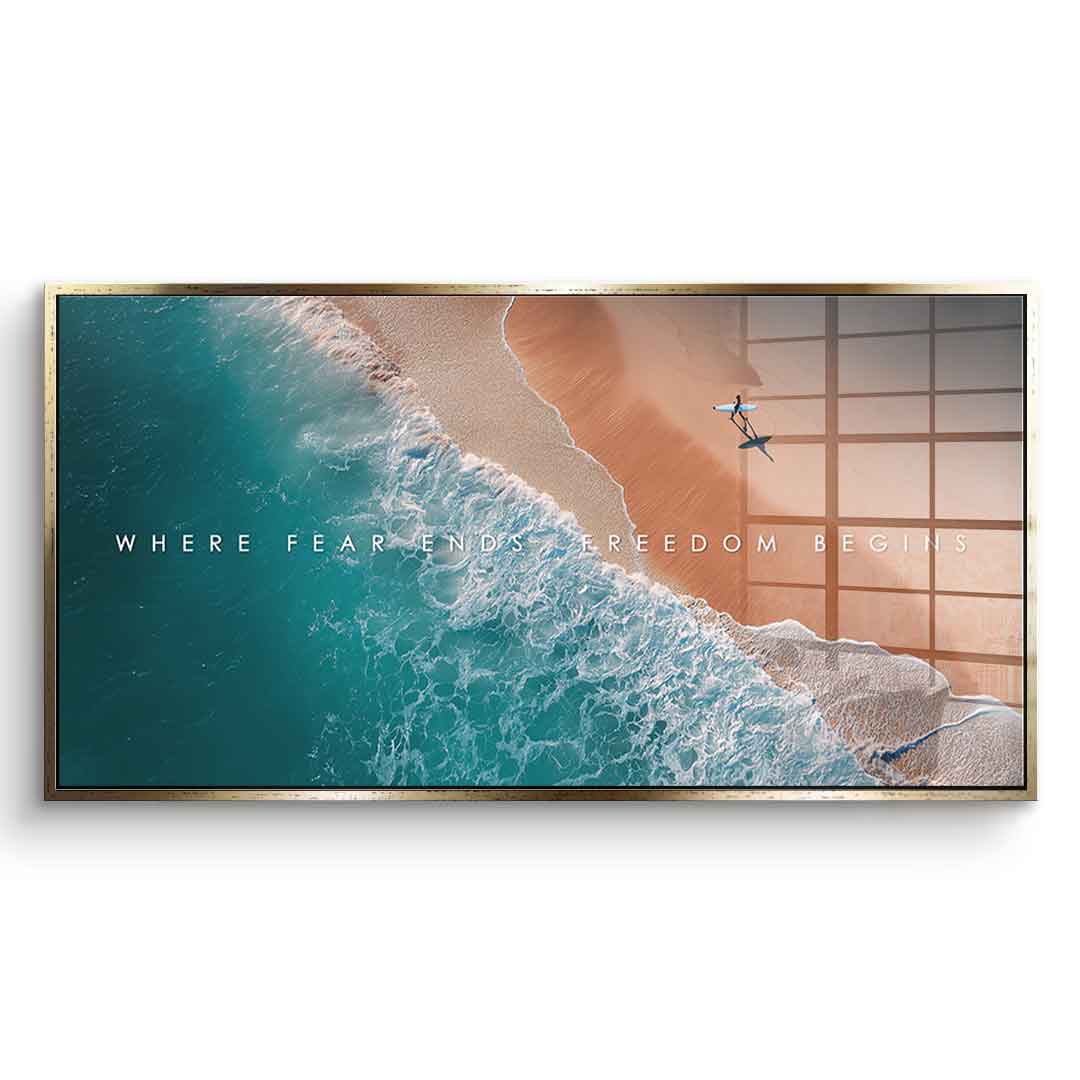 Freedom Begins - Acrylglas