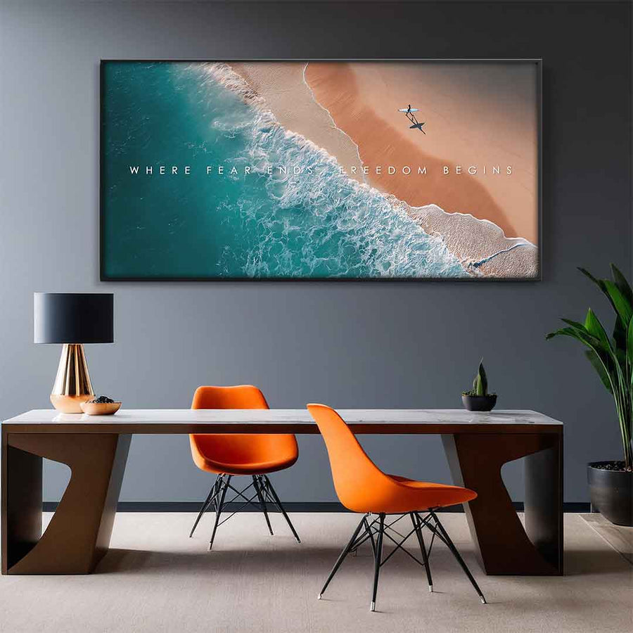 Freedom Begins - Acrylglas