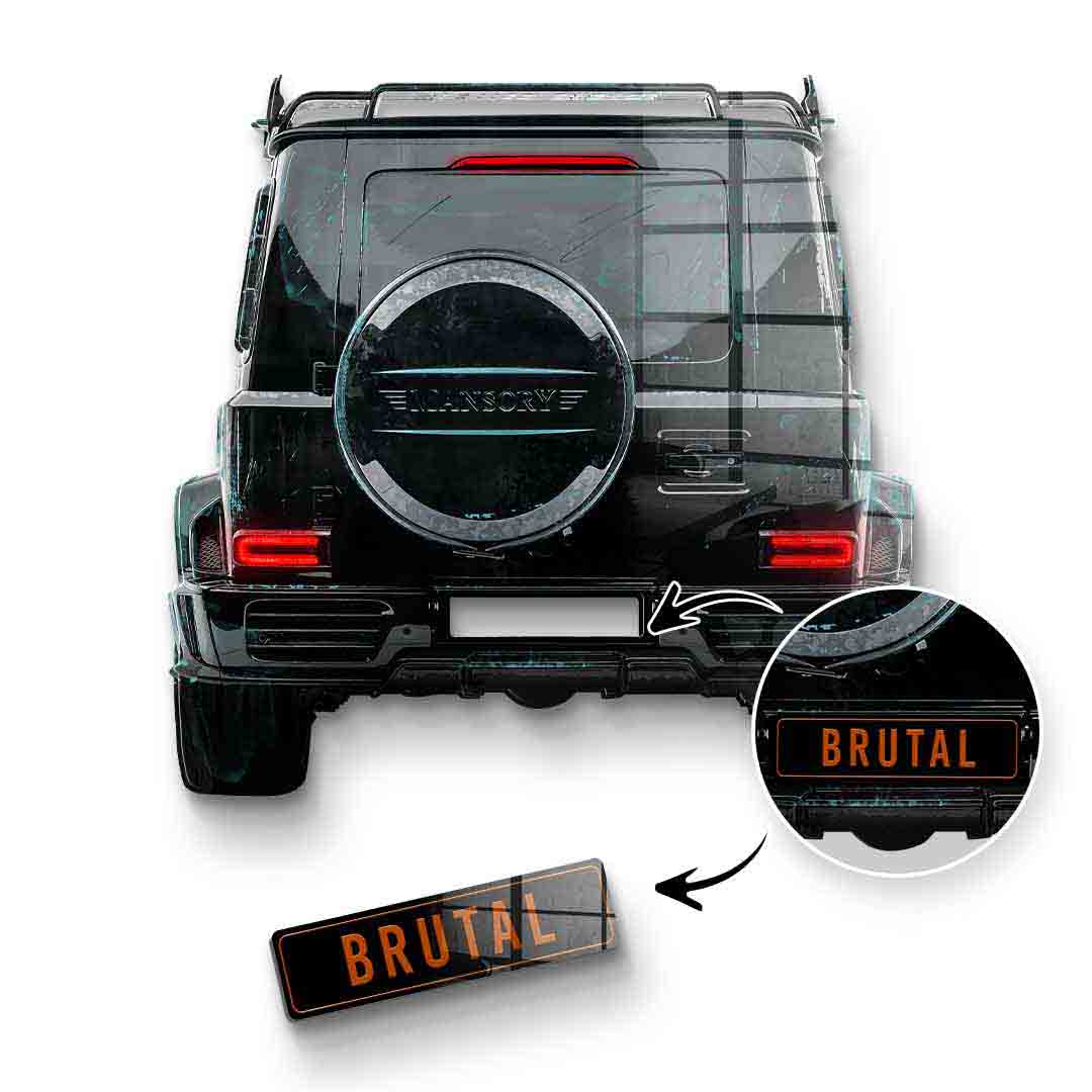 Wandskulptur G-Wagon Backside - Acrylglas