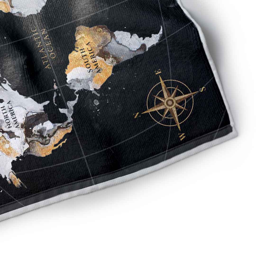 Badehandtuch - Abstrakte Weltkarte