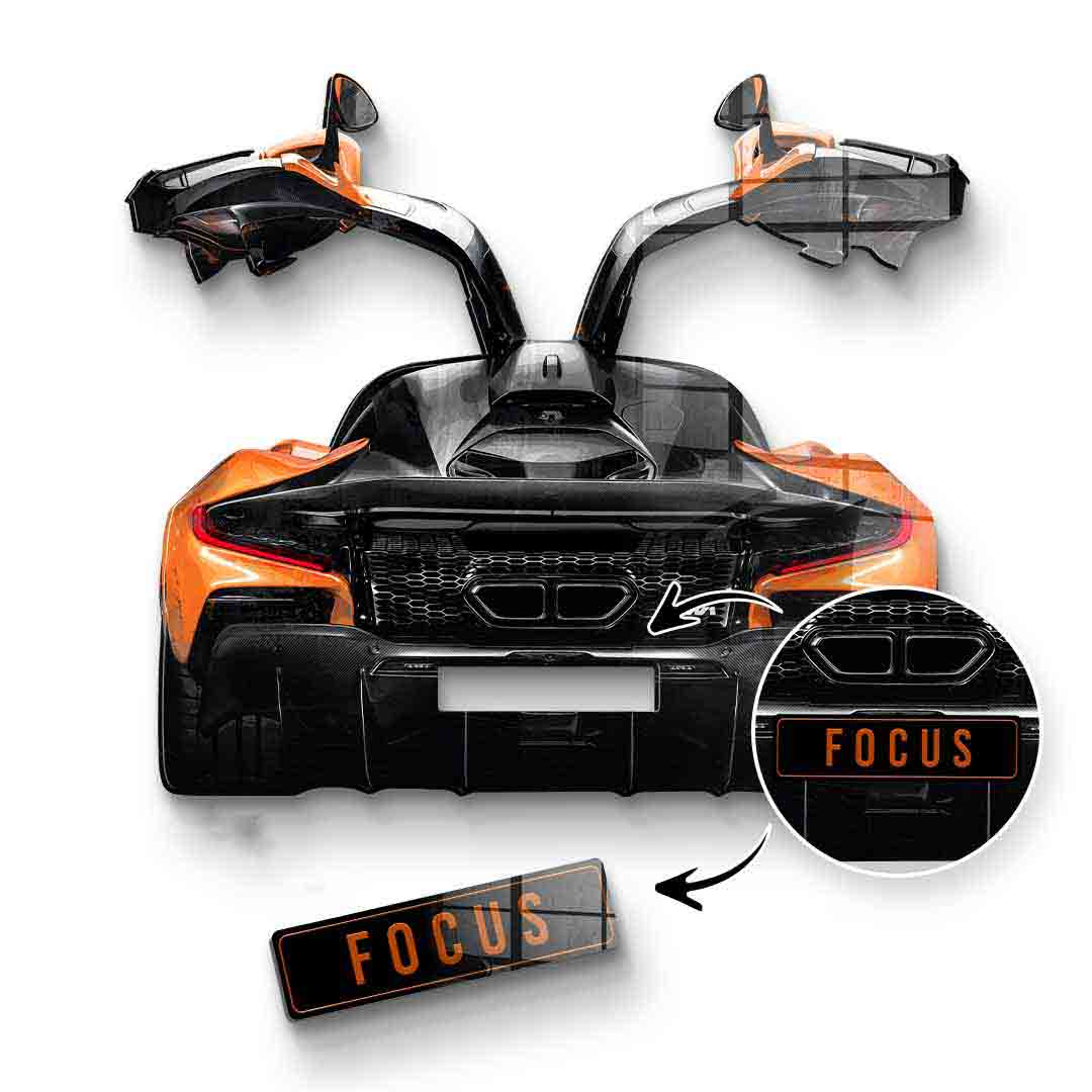 Wall sculpture McLaren Backside - Acrylic glass