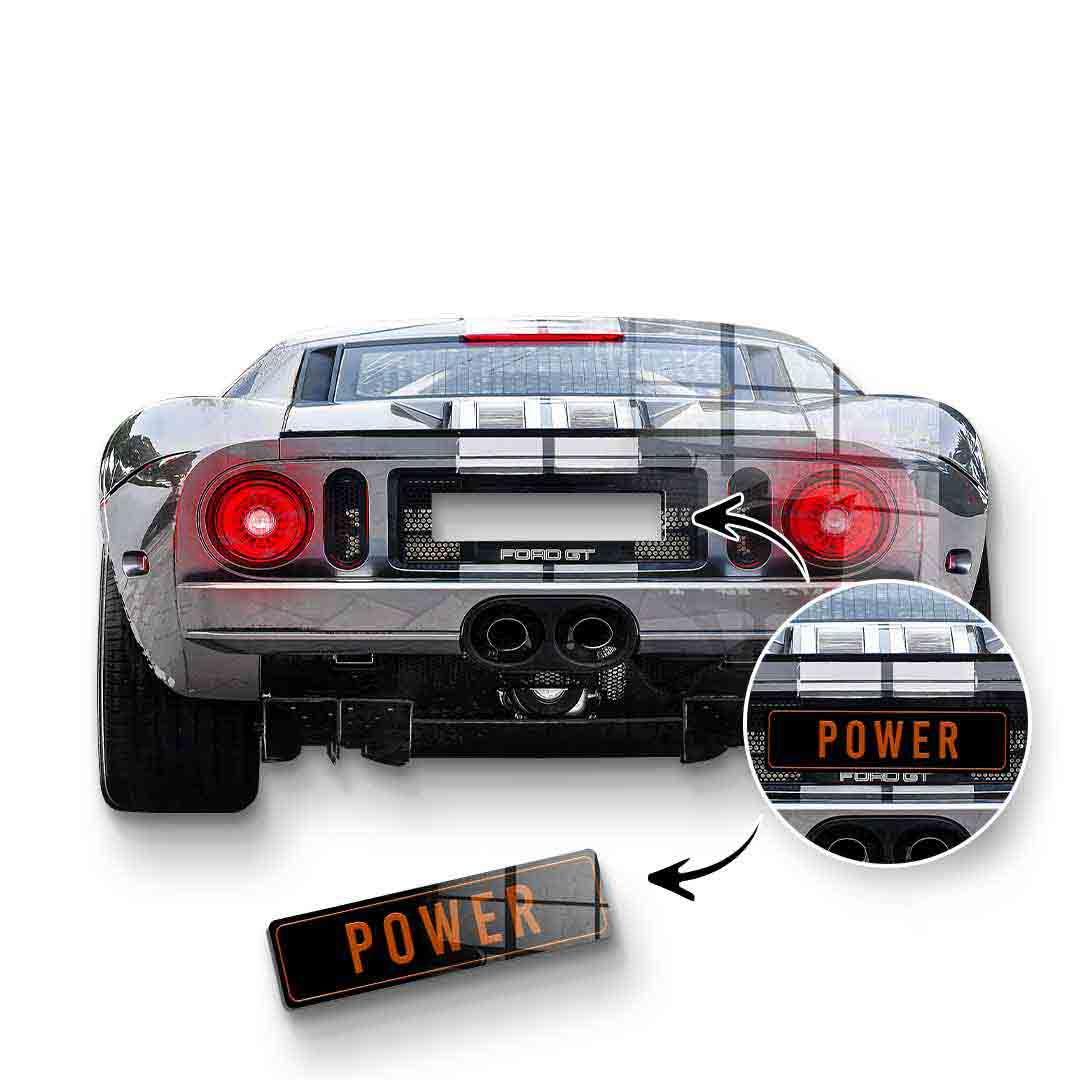 Wandskulptur Ford GT Backside - Acrylglas