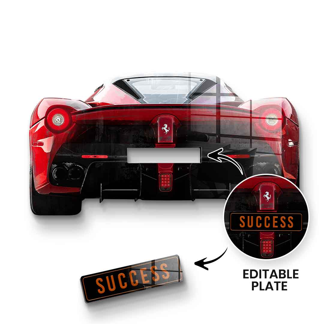 Wandskulptur Ferrari Backside - Acrylglas