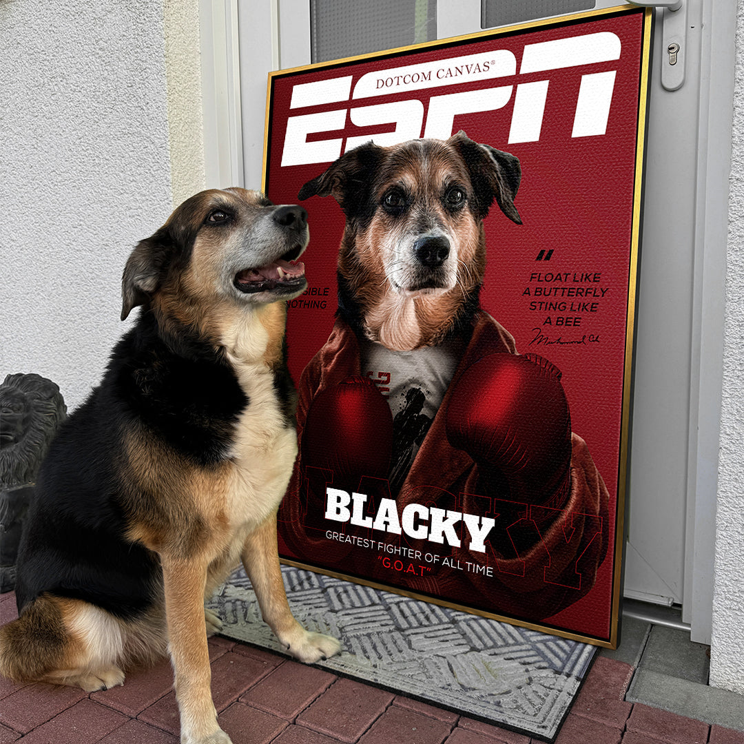 Magazine ESPN pet portrait can be personalized