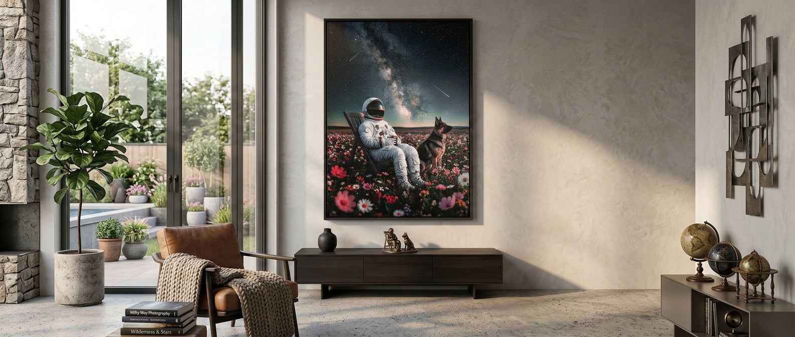 DOTCOMCANVAS® Astronaut's Silent Night Banner