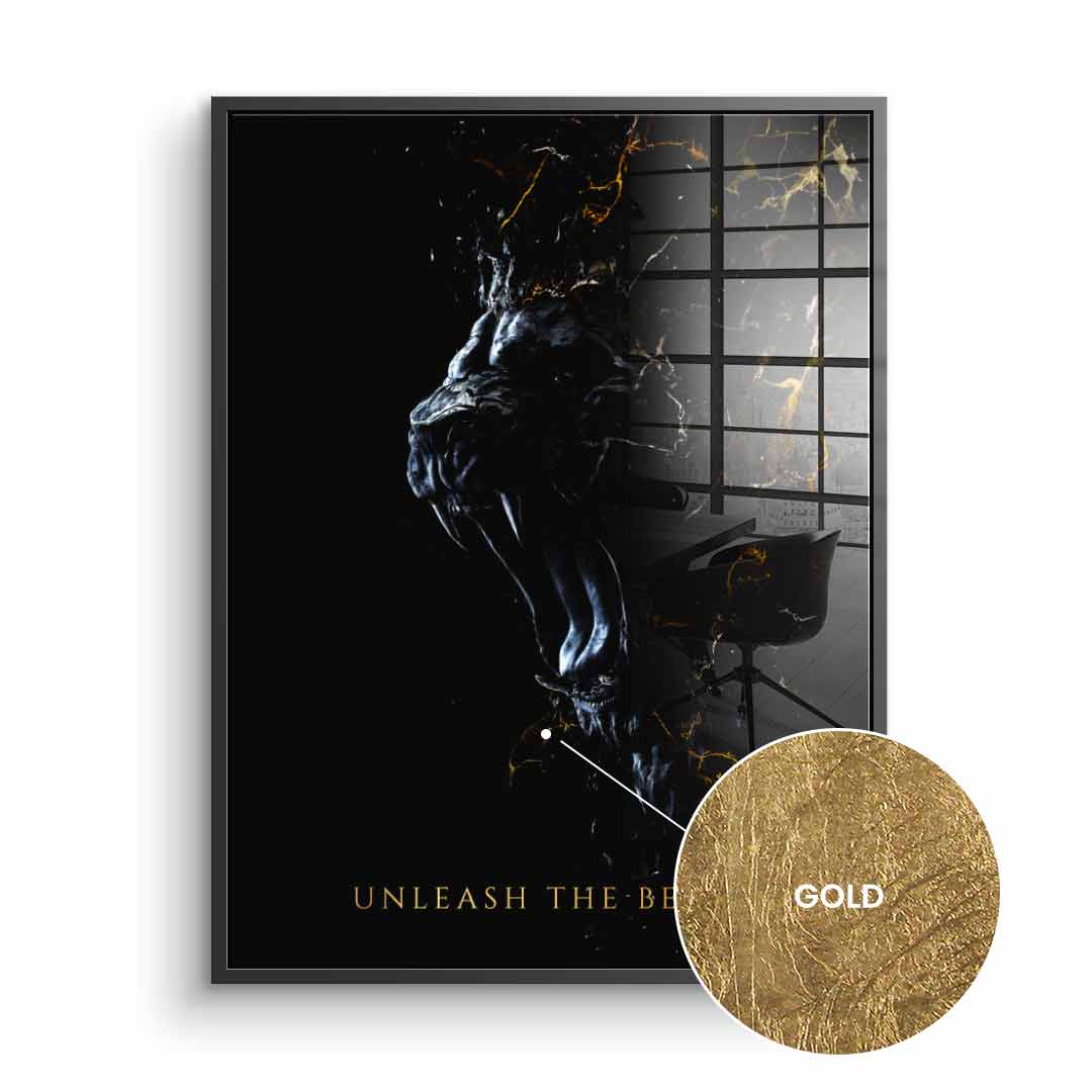 Abstract Lion - Blattgold