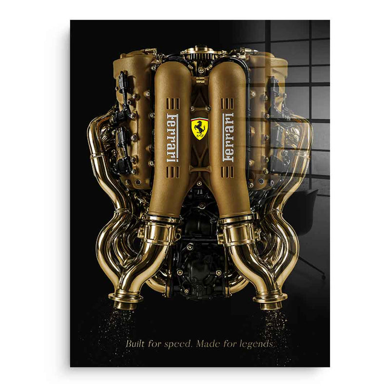 Ferrari Engine - Blattgold