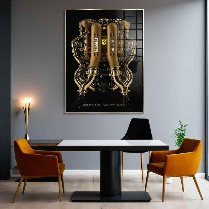 Ferrari Engine - Blattgold