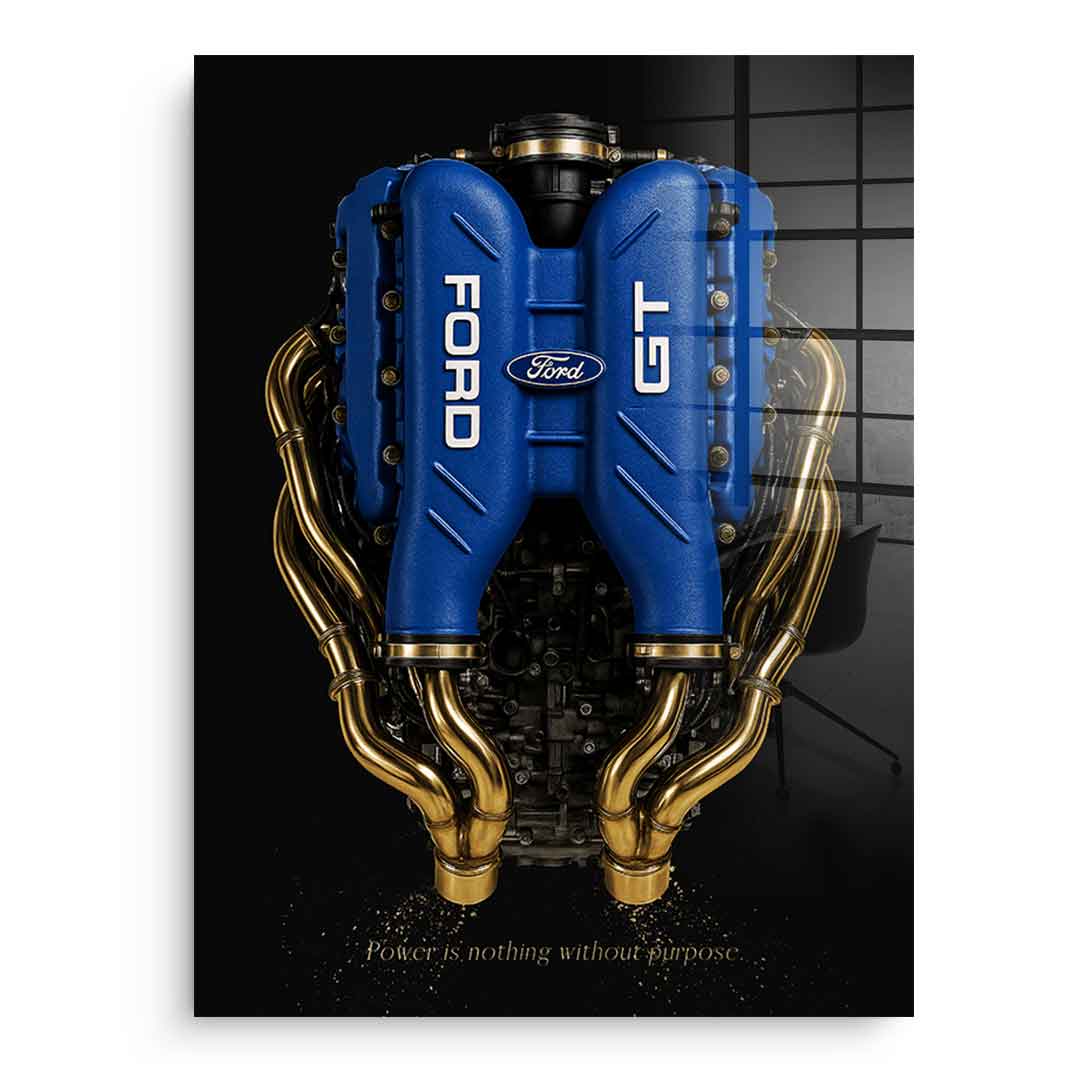Ford GT Engine - Blattgold
