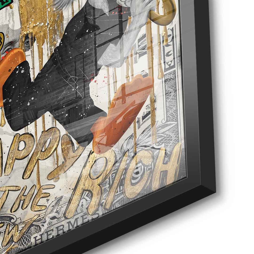 Happy is the New Rich - gold leaf