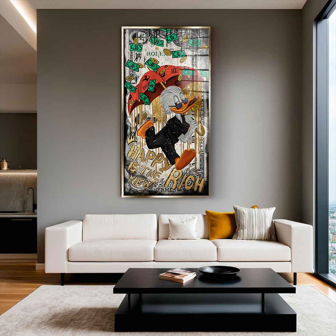 Happy is the new Rich - gold leaf