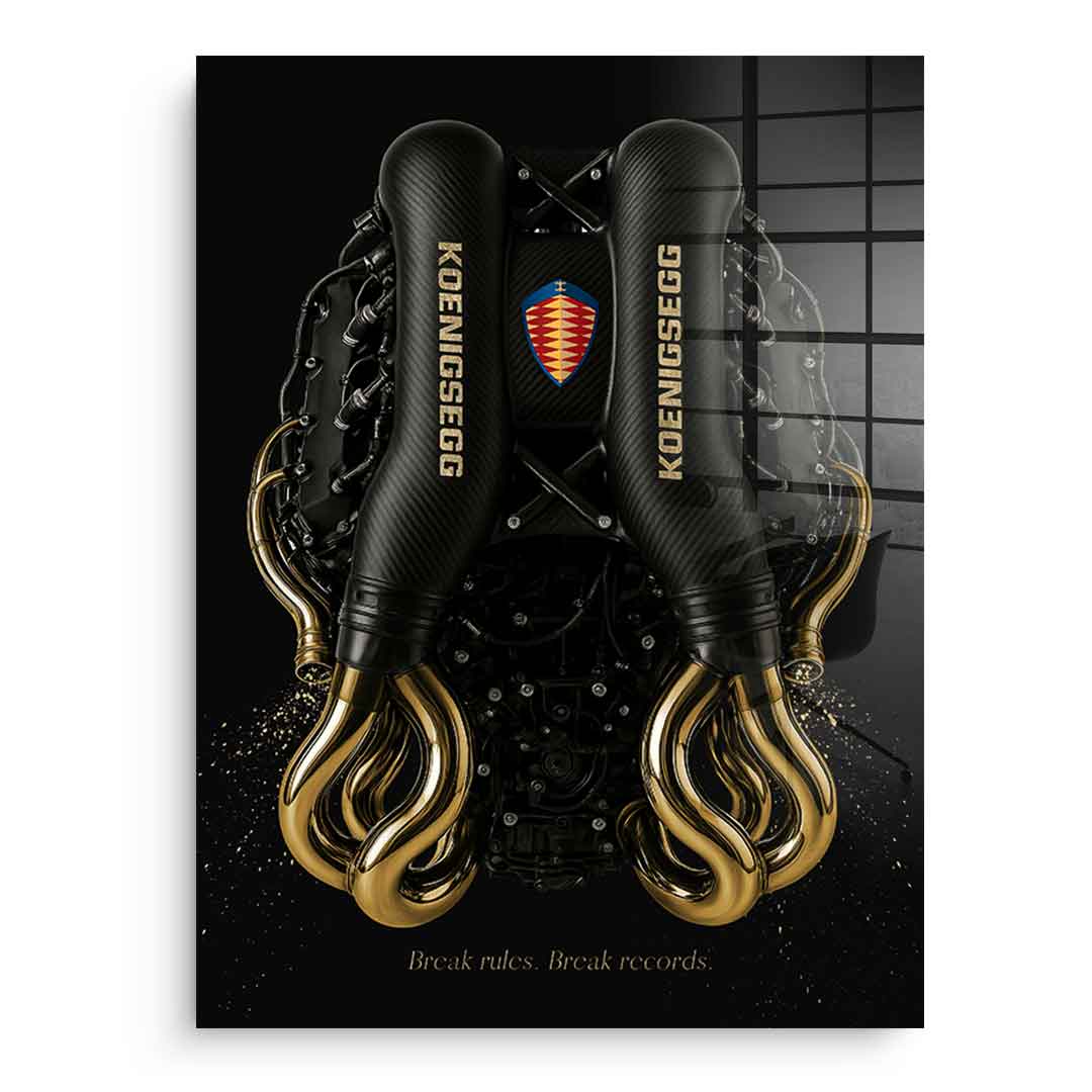 Koenigsegg Engine - Gold Leaf