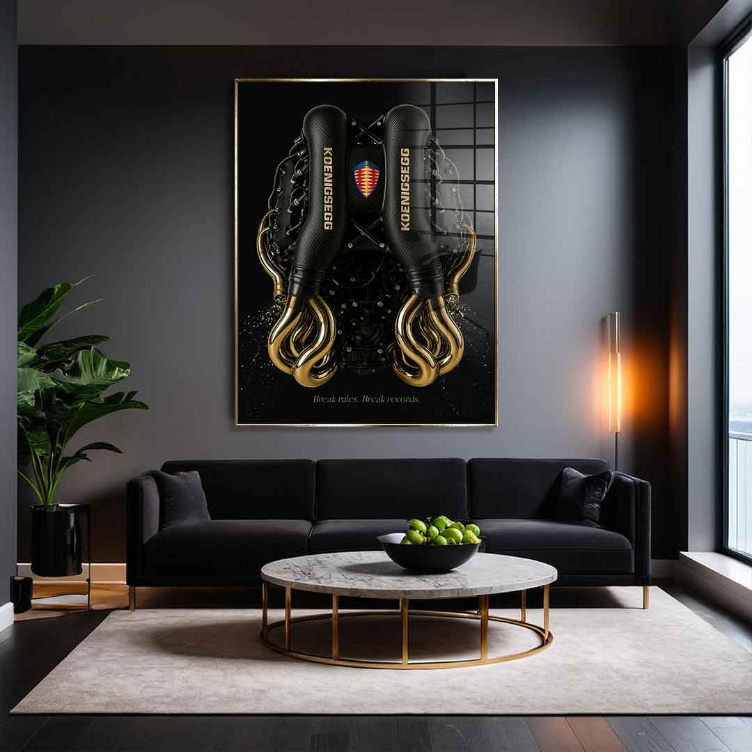 Koenigsegg Engine - Gold Leaf