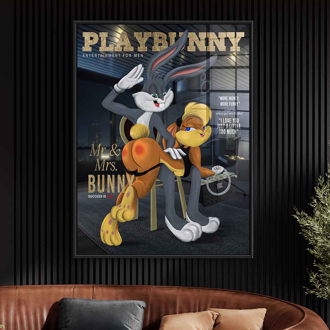 Gold leaf picture Playbunny Bugs Bunny Lola Bunny comic cartoon