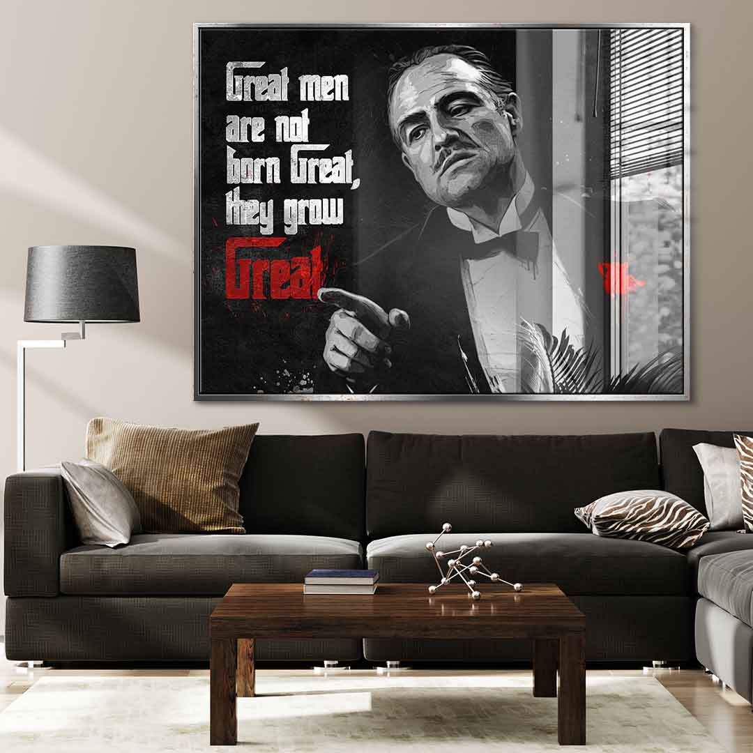 Great Men are not born Great - silver leaf