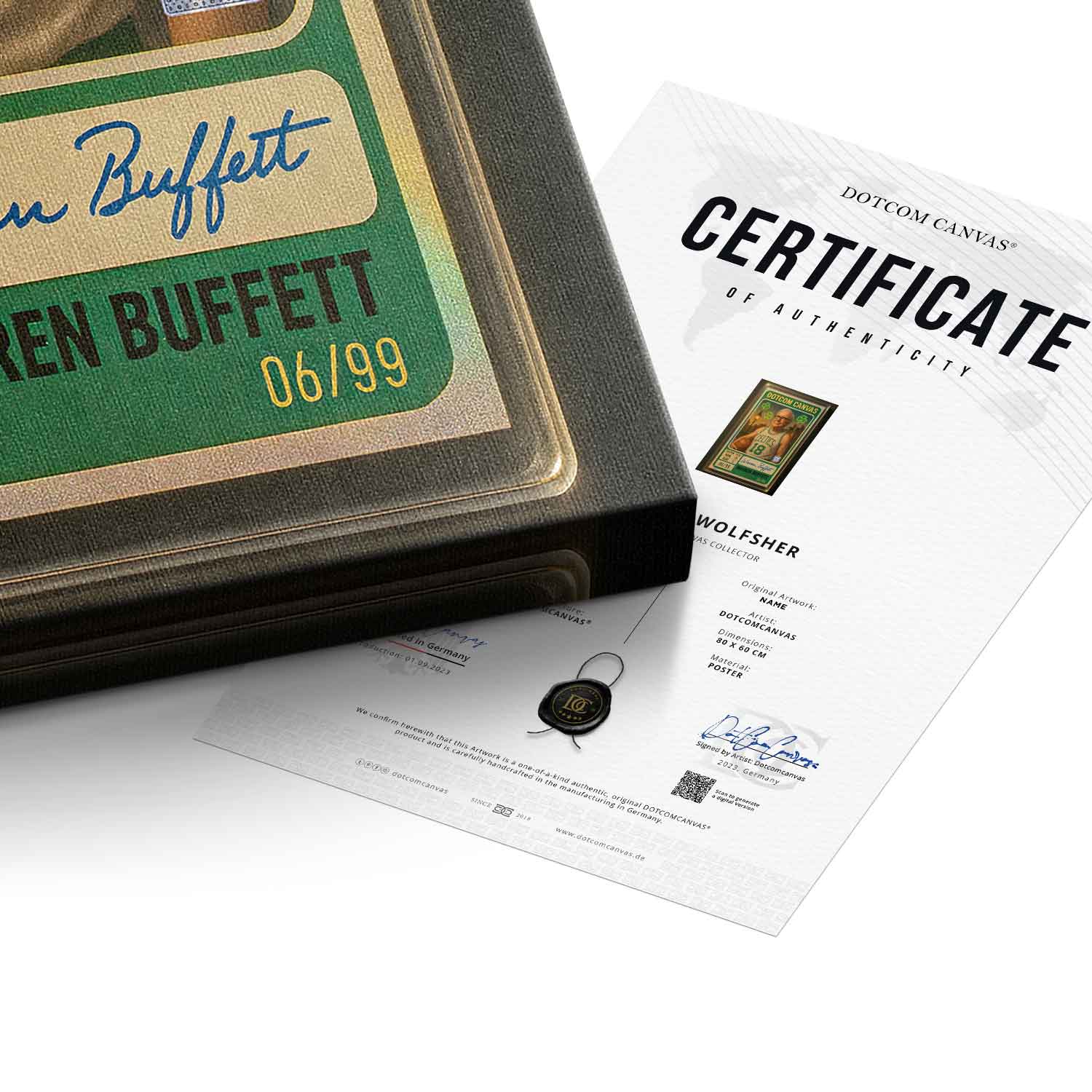 DOTCOMCANVAS Warren Buffett Basketball Card Leinwand - 5