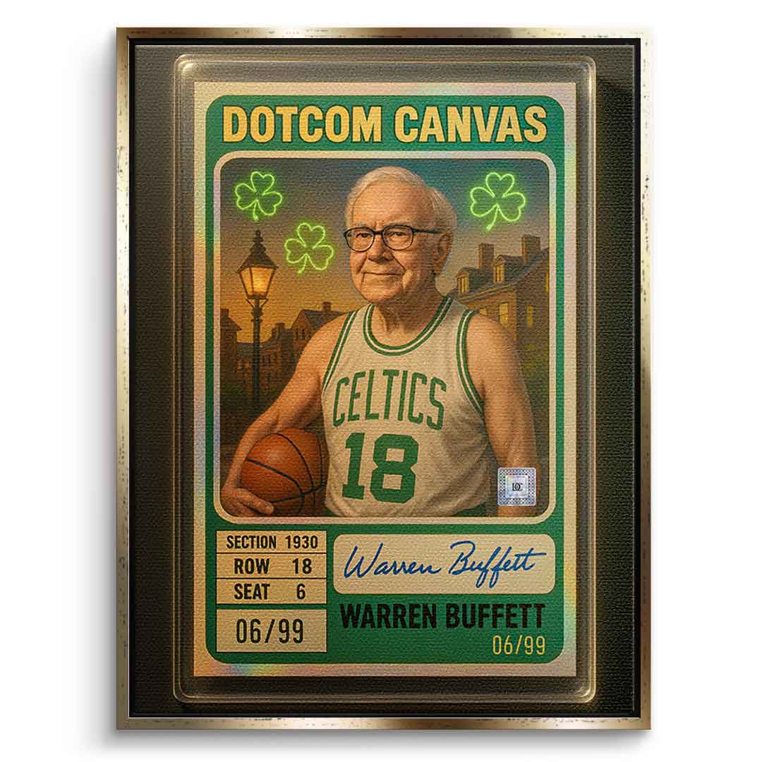 DOTCOMCANVAS Warren Buffett Basketball Card Leinwand - 9