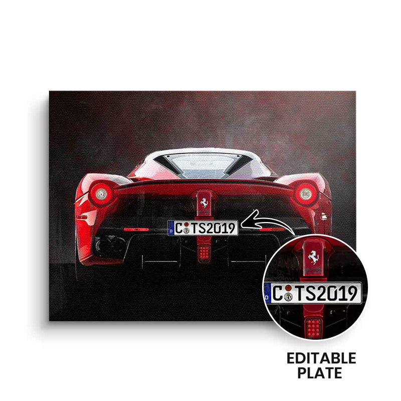 Ferrari Backside - personalisierbar