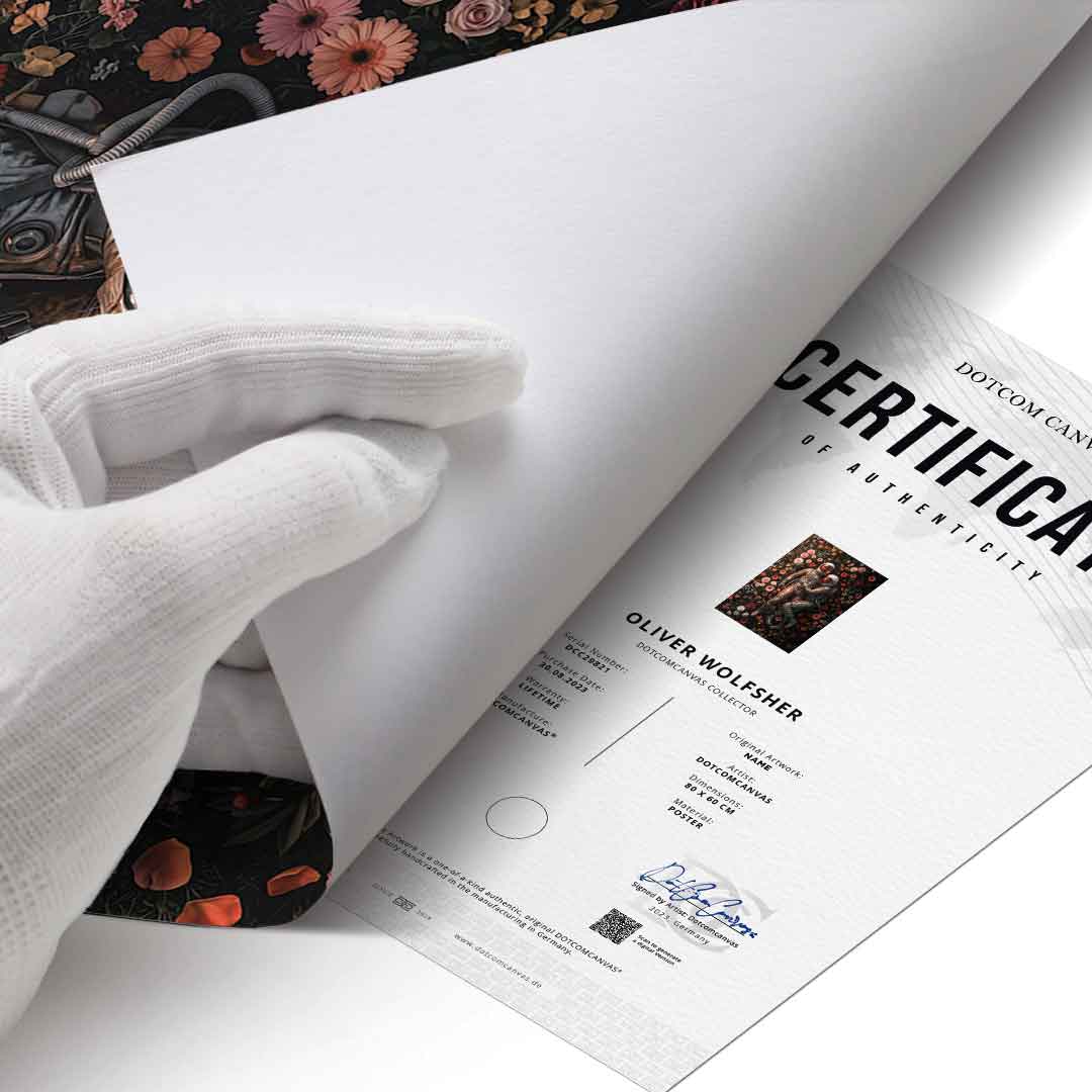 DOTCOMCANVAS® Eternal Love of Astronauts Poster – Certificate